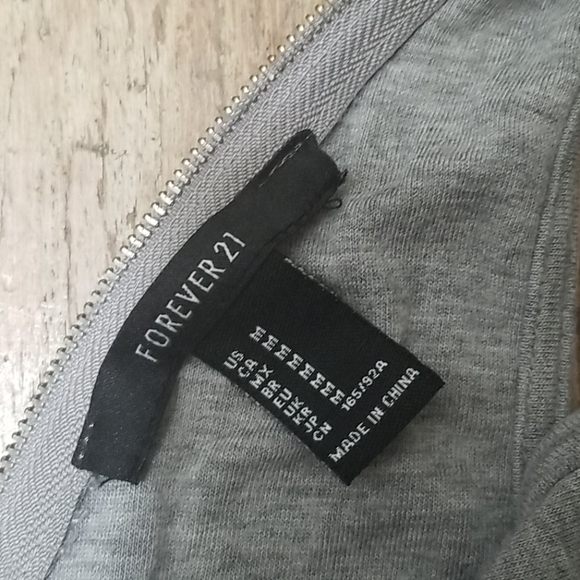 Forever 21 Grey Bodycon Ribbed Stretch Dress M - Picture 3 of 4